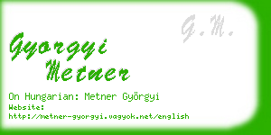 gyorgyi metner business card